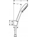 Душевой набор hansgrohe Crometta 100 4jet Vario с держателем и шлангом 125 см 26666400, белый/хром