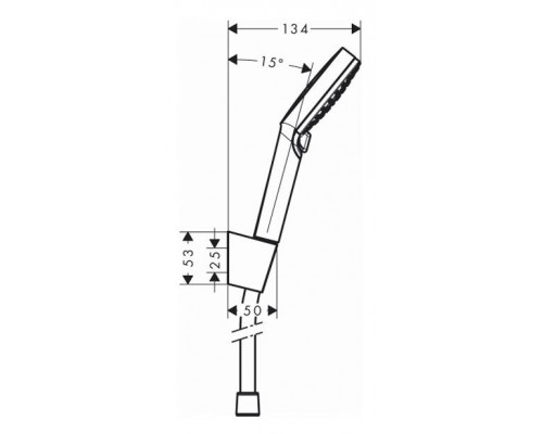 Душевой набор Hansgrohe Crometta Vario, EcoSmart, с шлангом 125 см, 26693400