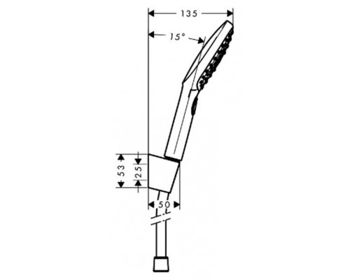 Душевой набор Hansgrohe Raindance Select E 120, 3jet, шланг 160 см, 26720400