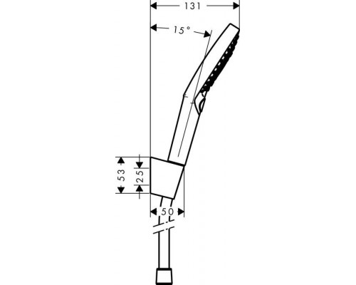 Душевой набор Hansgrohe Raindance Select E 120, 3jet, шланг 160 см, 26721000