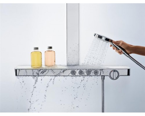 Душевая система hansgrohe Rainmaker Select 460 3jet EcoSmart с термостатом 27029400, белый/хром