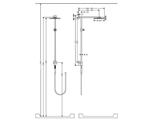 Душевой гарнитур Hansgrohe Raindance Connect 240 Showerpipe 27164000