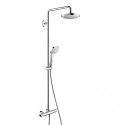 Душевая система hansgrohe Croma Select E 180 2jet EcoSmart с термостатом 27257400, белый/хром