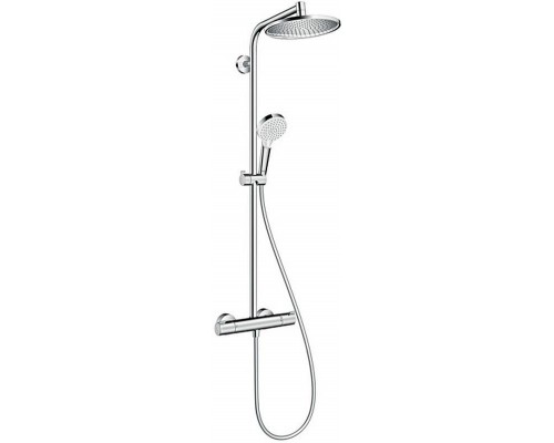 Душевая система с термостатом Hansgrohe Crometta S 240 Showerpipe, EcoSmart, 27268000