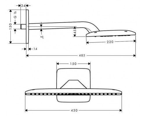 Верхний душ Hansgrohe Raindance E 420 AIR 27372000