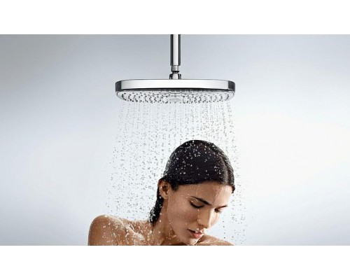 Верхний душ hansgrohe Raindance Select E 300 2jet 27384400, белый/хром