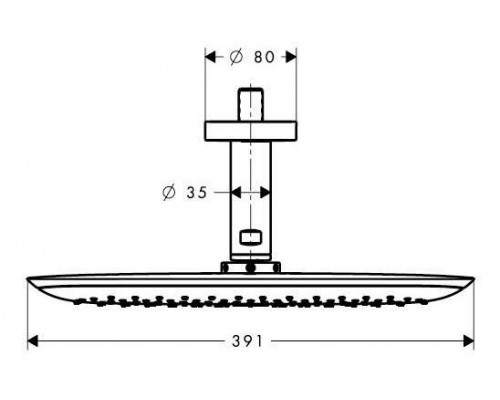 Верхний душ Hansgrohe PuraVida 27390400, белый. Цвет: белый\хром