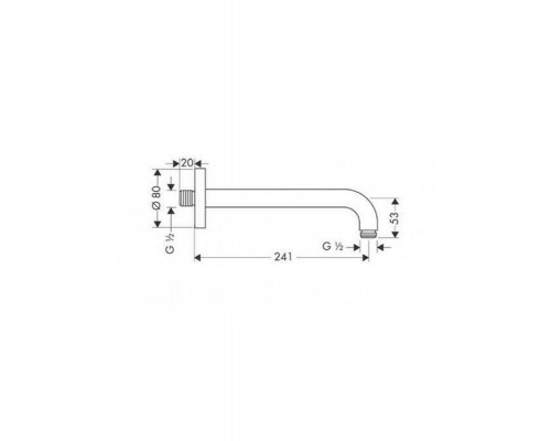 Кронштейн для верхнего душа Hansgrohe 27409000