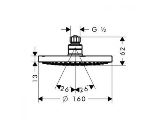 Верхний душ Hansgrohe Croma 160 27450000