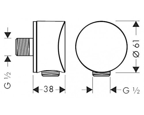 Шланговое подсоединение Hansgrohe Fixfit, 27456000
