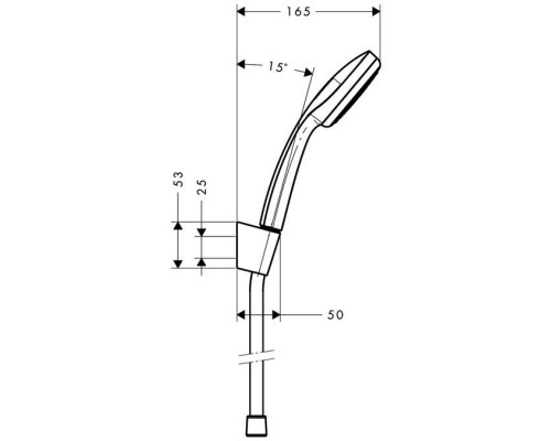 Ручной душ Hansgrohe Croma 100 Mono 27574000