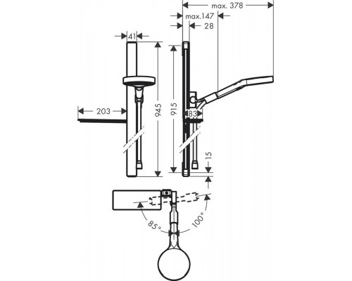 Душевая стойка Hansgrohe Rainfinity 27672000