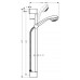 Душевой гарнитур hansgrohe Crometta 85 1jet Mono со штангой 65 см 27728000, хром