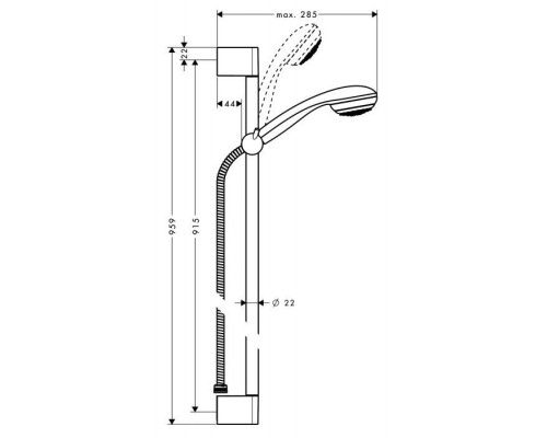 Душевой гарнитур Hansgrohe Crometta 85 27729000