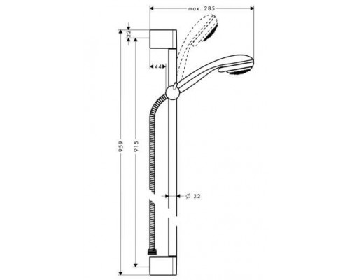 Душевой набор hansgrohe Crometta 85 Vario/Unica Crometta 90, хром 27762000