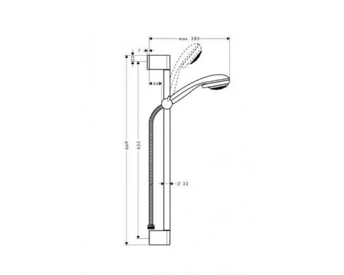 Душевой гарнитур Hansgrohe Crometta 85 Vario 27763000 Unica Crometta
