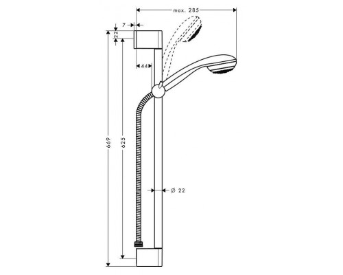 Душевой гарнитур Hansgrohe Crometta 85 Multi 27767000 Unica Crometta