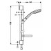 Душевая стойка Hansgrohe Croma 100 Vario Unica C Shower Set, 65 см, 27772000