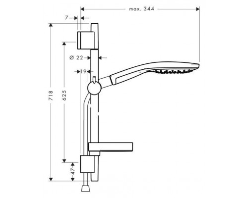 Душевой гарнитур Hansgrohe Select 27802400 белый/хром