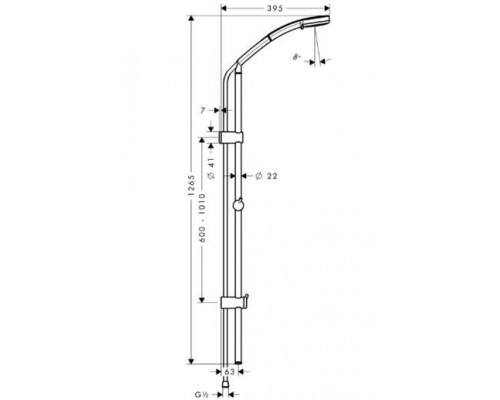 Душевая стойка Hansgrohe Croma 100 Multi / Unica'Reno Lift 27811000