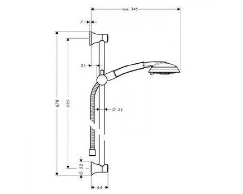 Душевой гарнитур HANSGROHE Raindance Classic (27843090)