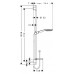 Душевая стойка Hansgrohe Raindance Select Е 150, 3jet, 90 см, 27857000