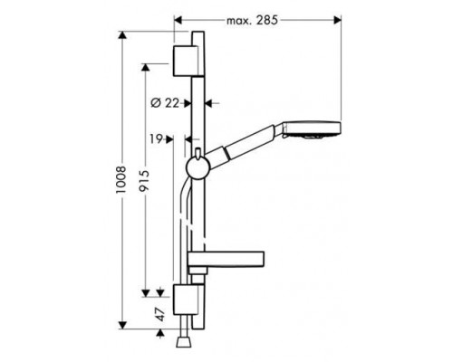 Душевой гарнитур Hansgrohe Raindance S 100 AIR 3jet / Unica'S Puro 27880000