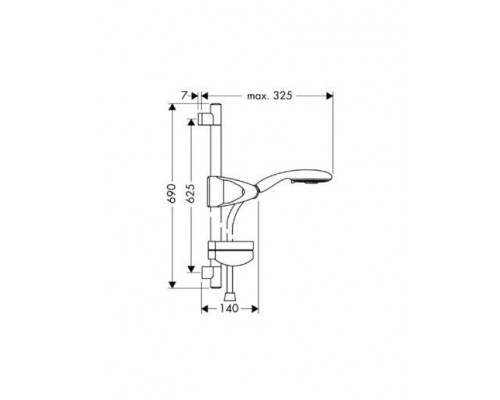 Душевой гарнитур Hansgrohe Raindance S 100 AIR 3jet / Unica'D Puro DN15 27883000