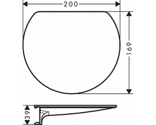 Полочка Hansgrohe WallStoris матовый черный