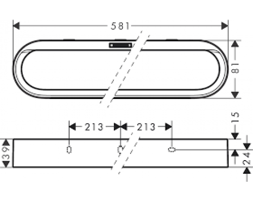Поручень Hansgrohe WallStoris матовый черный