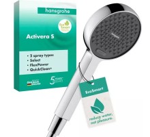 Ручной душ Hansgrohe Activera Select S Hand shower 95 2jet EcoSmart 28033000, 2 режима