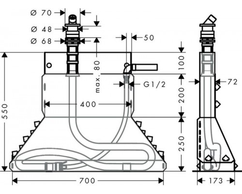 Скрытая часть смесителя Hansgrohe Secuflex 28380000