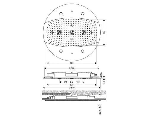 Верхний душ Hansgrohe Raindance Rainmaker Air 28404000, хром с подсветкой