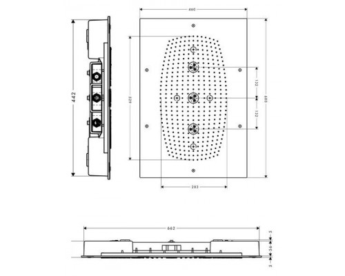 Верхний душ Hansgrohe Raindance Air Rainmaker 28417000. Размер: 68х46 см