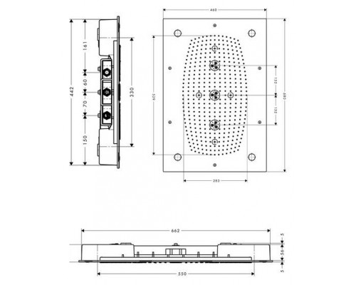 Тропический душ с подсветкой Hansgrohe Raidance Rainmaker, 68x46 см, 28418000