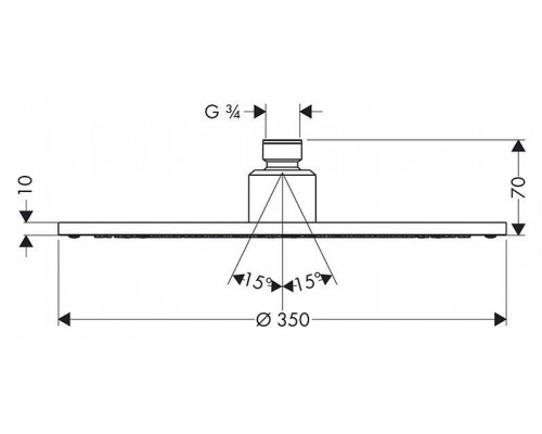 Верхний душ Hansgrohe Raindance Royale S 350 AIR 28420000