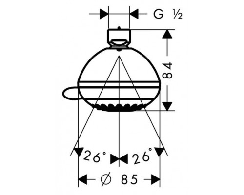 Верхний душ hansgrohe Crometta 85 2jet Vario 28424000, хром