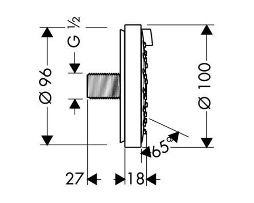 Боковая форсунка Raindance Air 100 Hansgrohe 28477000