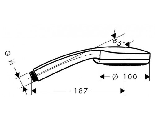 Ручной душ Hansgrohe Croma 100 Vario 28535000, 3 режима