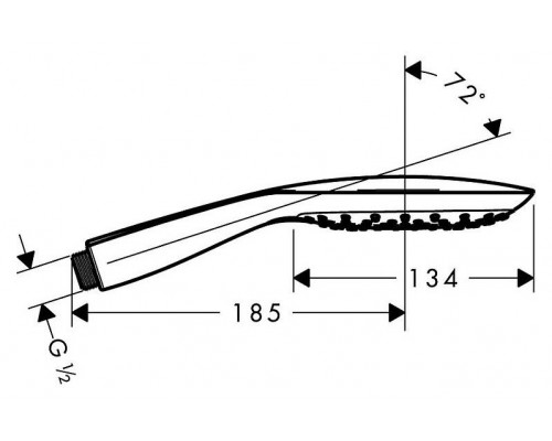 Душевая лейка Hansgrohe PuraVida 150 3Jet 28557400, белый