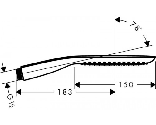 Ручной душ Hansgrohe PuraVida 120 1jet EcoSmart, 28568000