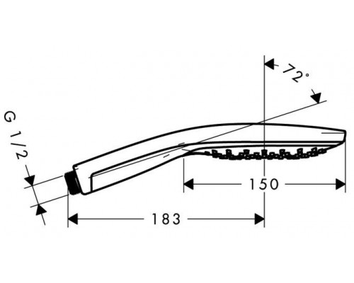 Ручной душ Hansgrohe 150, 3jet, EcoSmart, 9 л/мин, 28588400