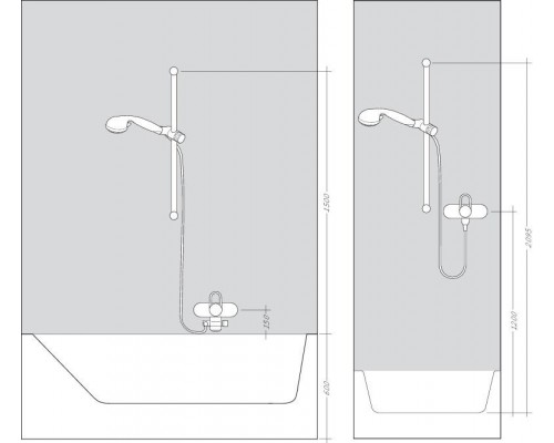 Душевая штанга Hansgrohe S Puro, с шлангом 90 см, 28631000