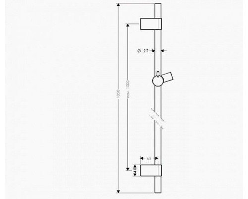 Hansgrohe Unica'S Puro Reno Душевая штанга 105см., цвет: хром