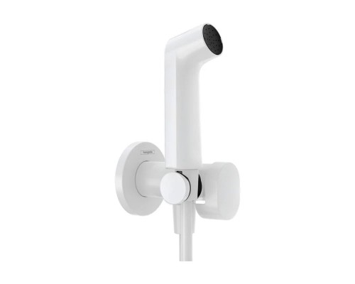 Гигиенический душ Hansgrohe Bidette S, EcoSmart, держатель и шланг 125 см, матовый белый, 29232700