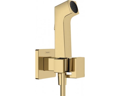 Гигиенический душ hansgrohe 1jet S со смесителем, держателем и шлангом 125 см 29233990, шлифованное золото