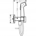 Гигиенический душ hansgrohe 1jet S со смесителем, держателем и шлангом 125 см 29233990, шлифованное золото