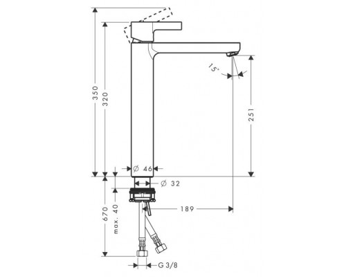 Смеситель для раковины Hansgrohe Metris S 31023000