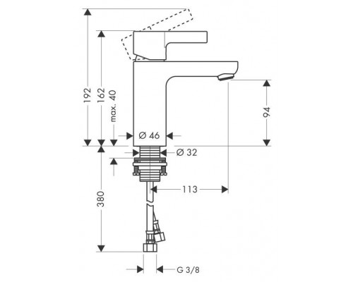 Смеситель для умывальника Hansgrohe Metris S 31068000