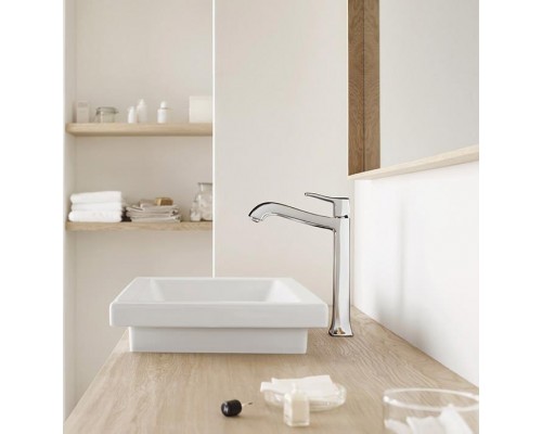 Смеситель для умывальника Hansgrohe Metris Classic 31078000 с донным клапаном